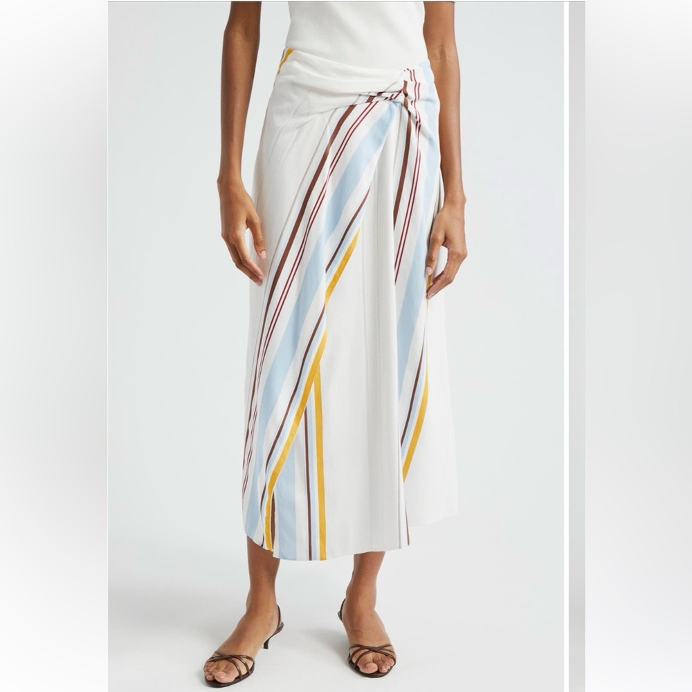 ALC  Striped White Wrap Skirt SIZE 4